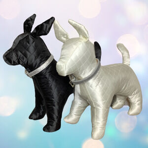 Silver Glitter Bling Collars - Lot of 2